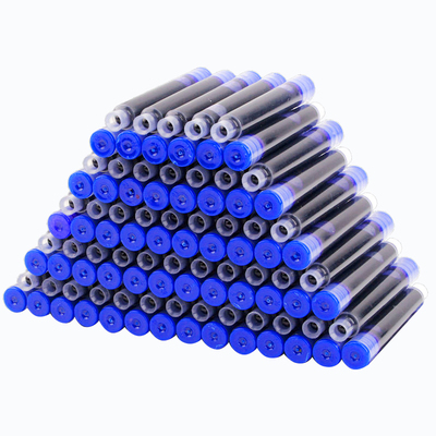 钢笔蓝色墨囊小学生专用三年级通用可替换囊式墨水替换芯练字纯蓝黑色蓝黑墨兰速干墨蓝色晶蓝34mm不可擦