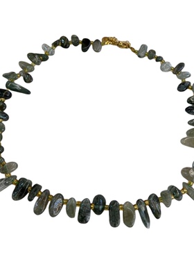 2025夏季新款天然绿发晶串珠项链