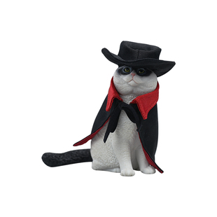 JXK潮猫系列佐罗猫仿真猫咪英短周边模型手办潮流玩具装饰品摆件