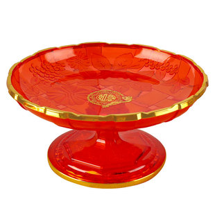 贡盘家用供盘佛前供果盘财神爷专用神台贡品盘子桌围贡果盘水果盘