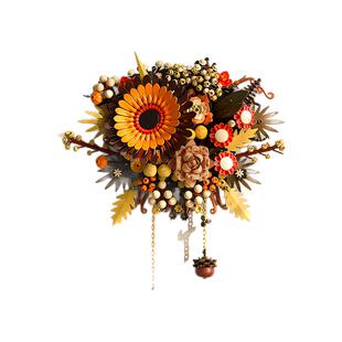 墙面装饰品挂件壁挂墙上壁饰创意复古绿植物入户门饰花环遮丑客厅