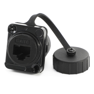 D型cat6防水USB3.0转接头hdmi工业RJ45户外TYPEC安装LC数据线IP67