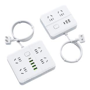 两脚插座2孔插头排插两项插排带usb插板带长线扦座二相双头接线