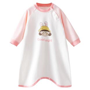 贝肽斯婴儿睡衣春夏款纯棉睡袍儿童睡裙新款睡袋四季通用宝宝睡袋
