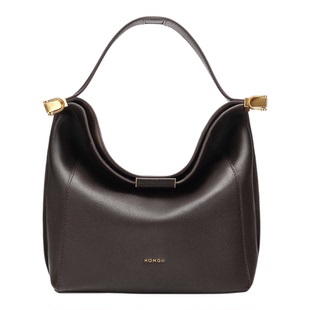 【明星同款】红谷包包2025新款通勤真皮单肩手提包斜挎屋檐包女包