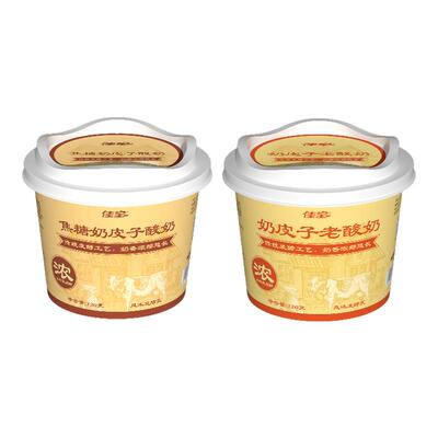 【山东乳企】佳宝酸奶奶皮子老酸奶风味发酵乳生牛乳≥80%120g/盒