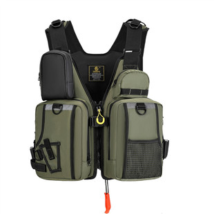 佳瑞斯特救生衣多功能大浮力可调节可拆卸船用路亚矶钓钓鱼马甲