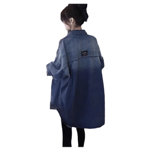 慵懒风加绒牛仔衬衫女秋冬新款韩版百搭休闲宽松上衣时尚衬衣外套