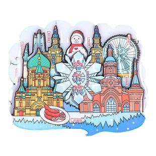 冰箱贴郑州桂林新疆大连内蒙苏州澳门云南哈尔滨雪乡潮州济南中山