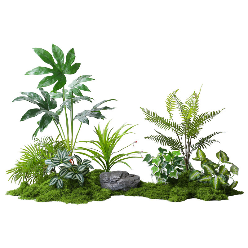 仿真植物苔藓造景花槽组合隔断