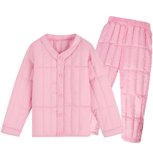 冲锋衣校服羽绒内胆套装儿童排骨羽绒服两件套轻薄保暖滑雪内搭