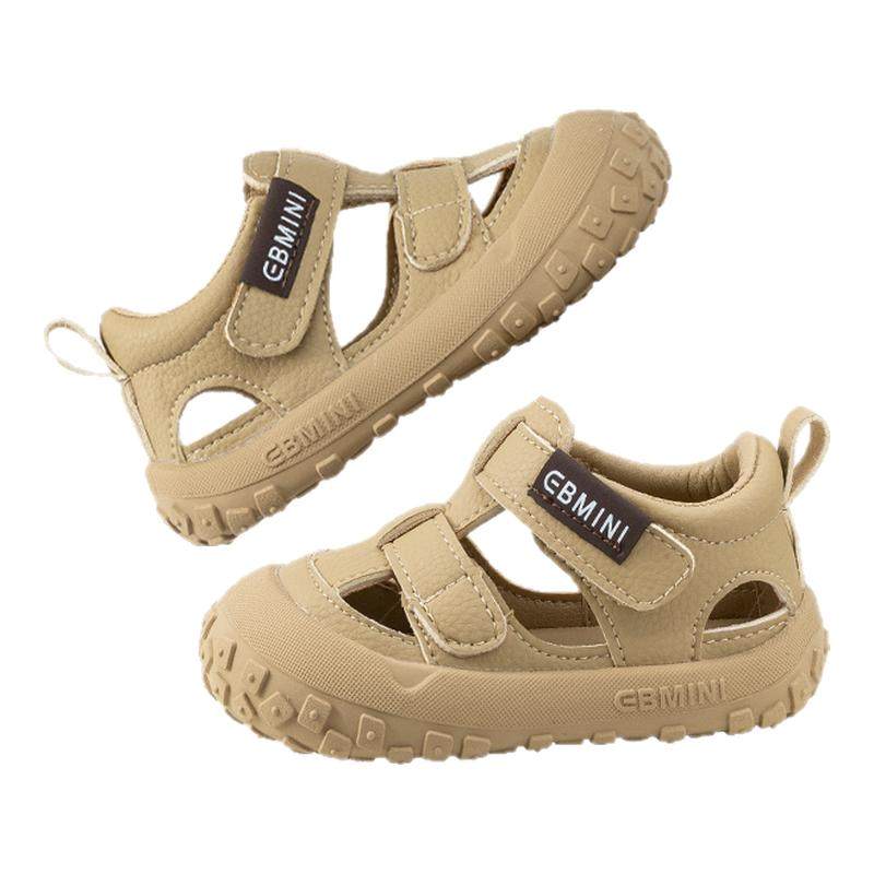 英贝米尼轻稳宝宝凉鞋夏季新款软底儿童鞋子男童包头宝宝鞋女童