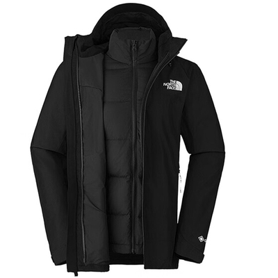 北面冲锋衣女鹅绒羽绒三合一外套