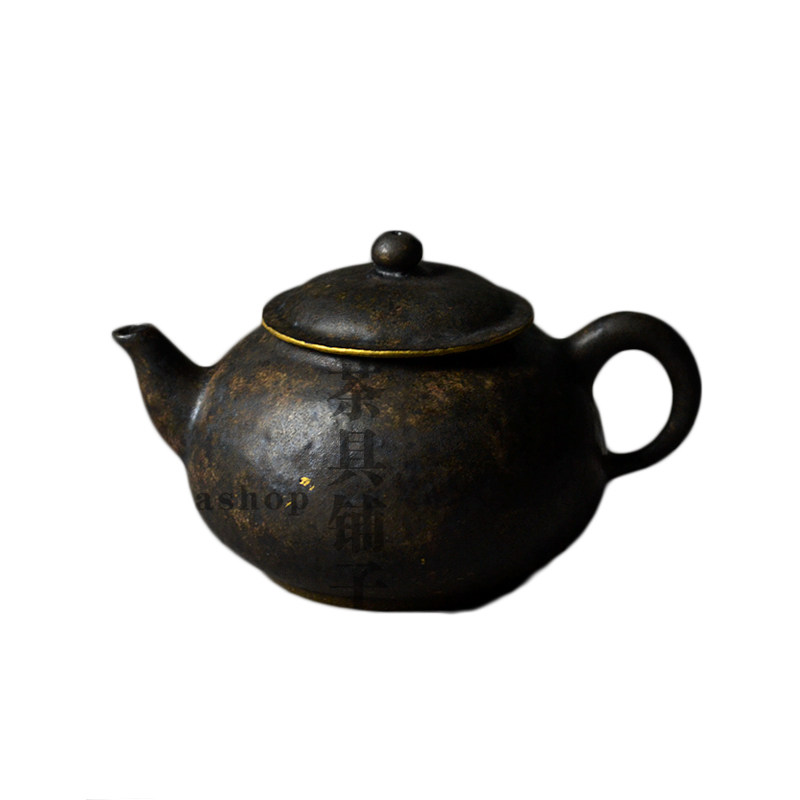 台湾吴晟志玳瑁釉陶茶壶
