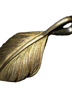 高桥吾郎老银匠手作风羽毛吊坠