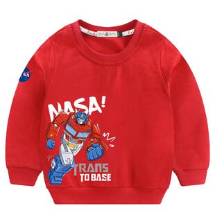 NASA联名变形金刚男童卫衣秋冬2025新款中大童儿童擎天柱上衣套装