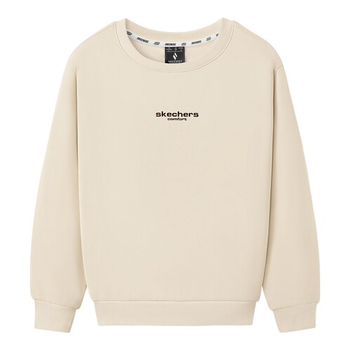 SKECHERS斯凯奇圆领套头衫秋冬男女修身卫衣打底衫 L325U080/001J
