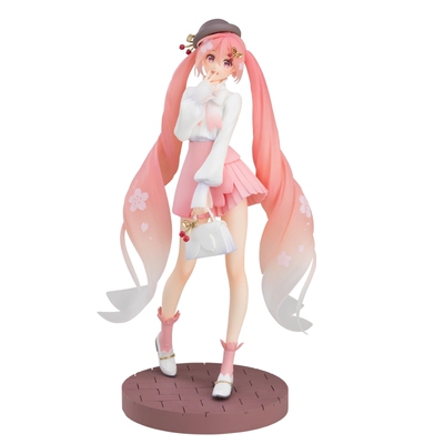 初音未来樱花未来赏花穿搭手办