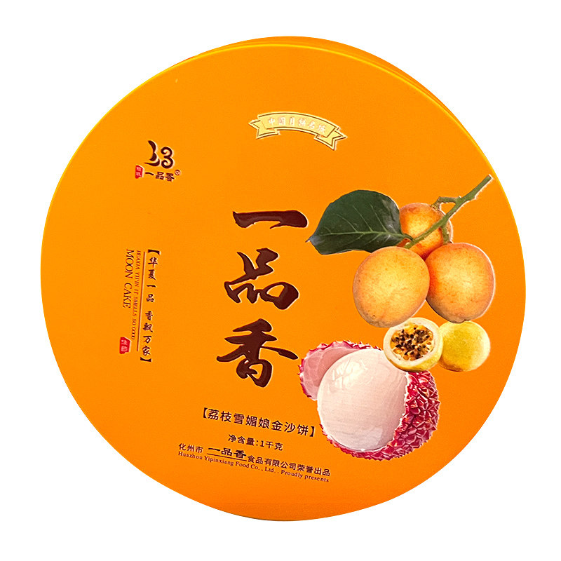 一品香广式椰香奶酥荔枝水果味饼