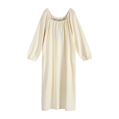 轩靓高级感睡裙女春秋季纯棉长袖