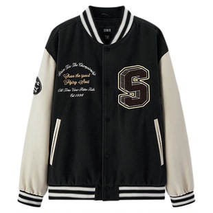 商场同款|森马仿毛呢外套男冬复古学院风棒球服2025新款夹棉夹克