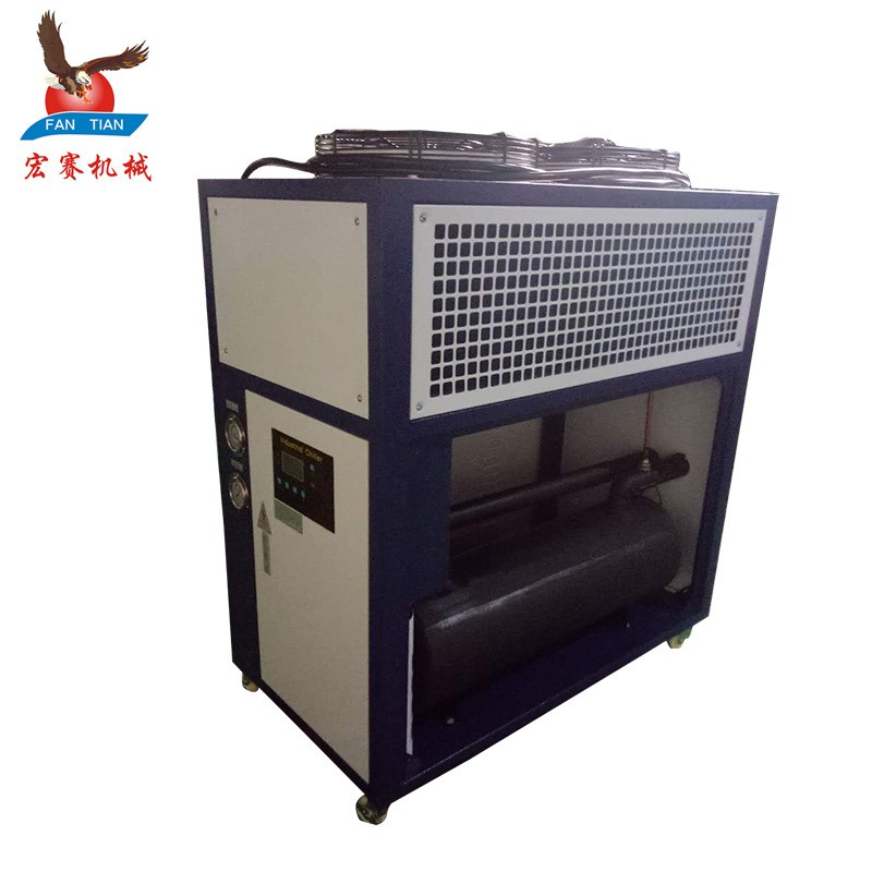 宏赛厂家直销5HP风冷式冷水机 制冷压缩机5匹小型工业冷水机