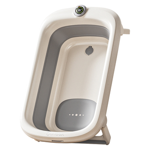 英氏婴儿洗澡盆宝宝浴盆0到6岁新生幼儿童可坐躺式折叠大号泡澡桶