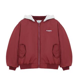 派町童装男童冬装棉袄外套2025新款儿童假两件加厚连帽保暖秋冬装