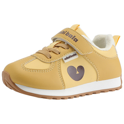 迷你巴拉冬季新款加绒保暖中小童鞋男童棉鞋学生女童德训鞋休闲鞋