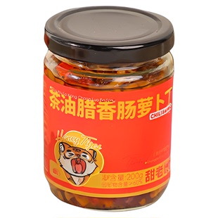 甜老虎茶油腊香肠萝卜丁湖南特产香辣下饭菜拌饭酱拌面酱咸菜辣酱