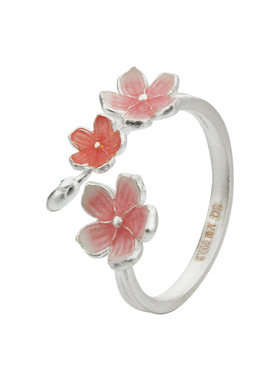 顺庆银楼S999纯银璨花璨朵戒指