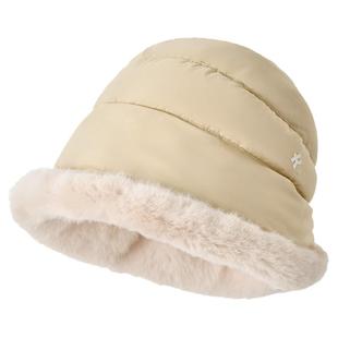 卡蒙鹅绒防风保暖渔夫帽女士大头大脸毛绒羽绒防寒护耳冬季帽子