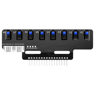 亚博智能8路巡线模块机器人小车八路循迹4四路寻迹传感器红外识别