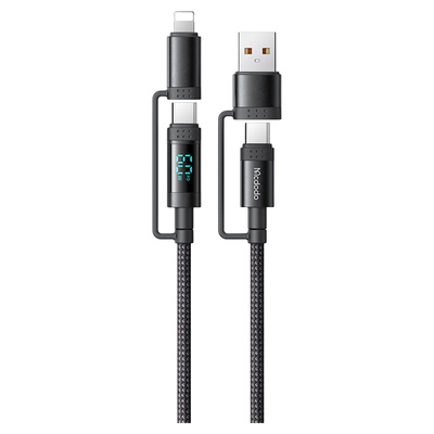 MCDODO 4 in 1 USB C Cable for iPhone 14 13 12 Pro Charger Cable 60W Type C Cable for Samsung Xiaomi