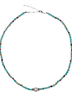 叠戴度假感手工串珠项链