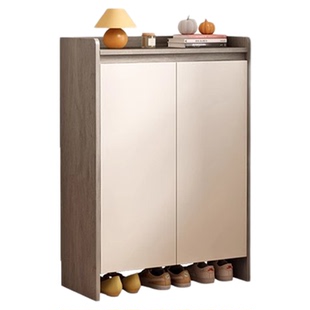 实木鞋柜家用入户门口玄关收纳柜靠墙一体多层储物柜超大容量鞋架