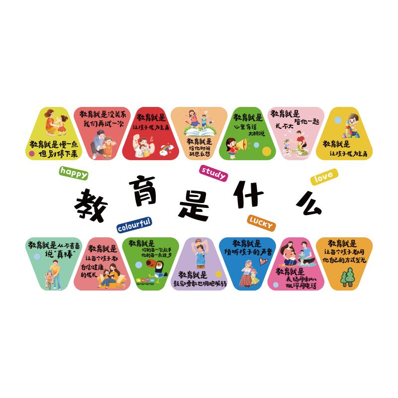 幼儿园托管班环创形象墙贴定制