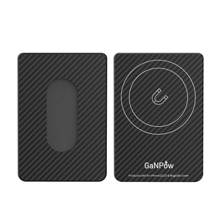 GaNPow碳纤维超薄磁吸卡包适用iPhone14/15/16/17 系列手机背夹磁吸卡套真碳纤维MagSafe磁吸卡包