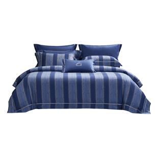 MINE/寐进口埃及长绒棉提花套件100支全棉四件套纯棉床单被套 鳄