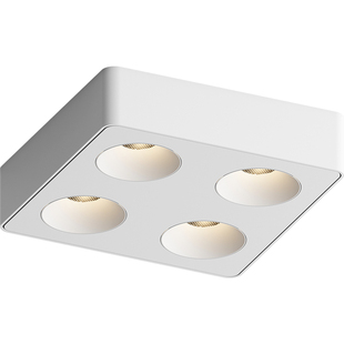 明装防眩射灯客厅简约方形斗胆灯全光谱射灯无主灯超薄隐形吸顶灯