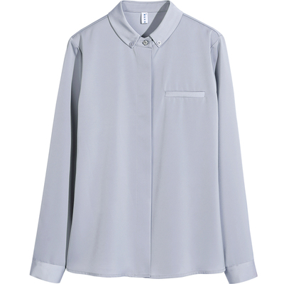 缎面雪纺衬衫女长袖顺滑透气