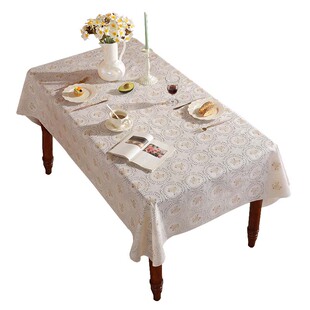 欧式桌布防水防油免洗餐桌垫加厚防烫PVC茶几垫长方形轻奢书桌垫