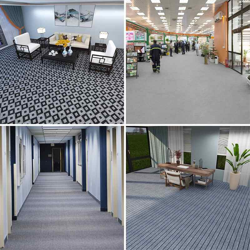 灰色地毯办公室商用房间卧室整垫铺防滑地满楼梯铺客厅大面积静音