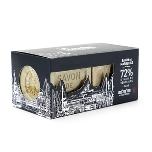 乐歌梵lacorvette马赛皂洗澡香皂手工橄榄皂洗脸沐浴洗手三件组