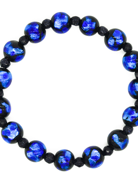 原创风梦幻手串油彩星空蓝砂石