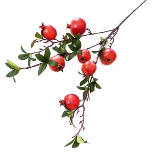 高仿真石榴干插花艺装饰发财果树枝客厅摆件餐桌多子多福假花道具