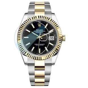 贴坏换新】适用于劳力士m126334-日志型41牙圈珠链保护膜贴膜126333表膜126331软膜表链表带后膜表耳侧边修复