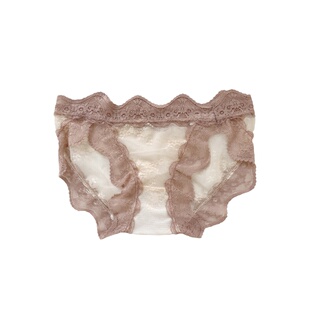 森日和叶纯欲细带蕾丝网纱2026新款内裤女甜美性感镂空女士三角裤