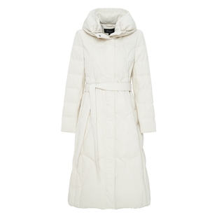 IDPAN女装冬季新款时尚精致修身显瘦肌理感通勤长款羽绒服