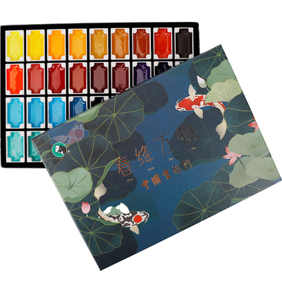 马利春绛万物固体国画【礼盒款】